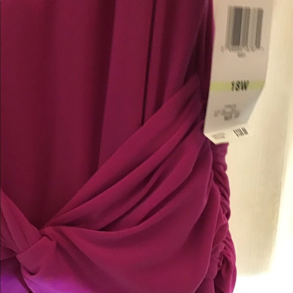 NWT PLUS SIZE JONES NEW YORK DEEP PINK DRESS - Picture 4 of 6